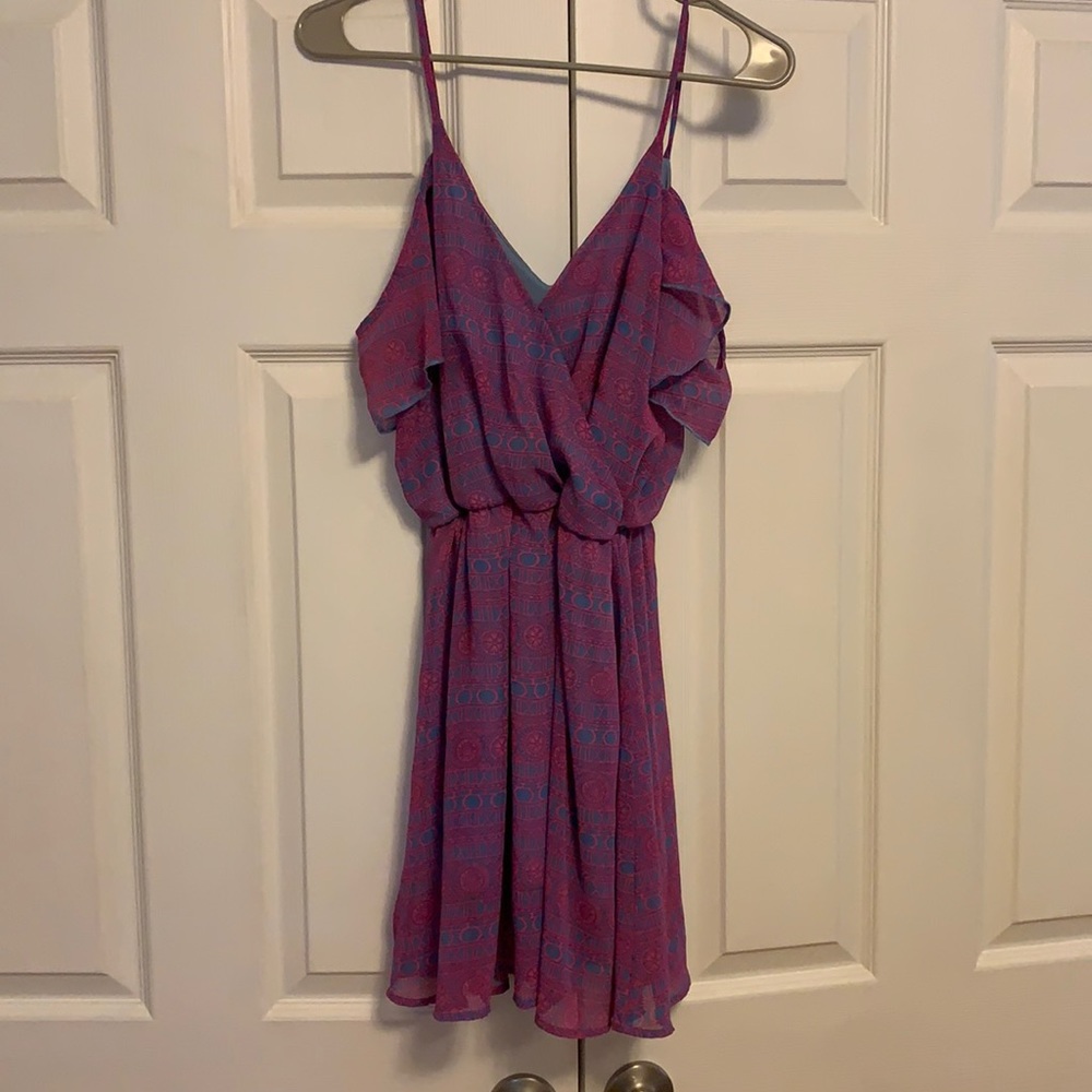 Pink and Purple Aztec Dress